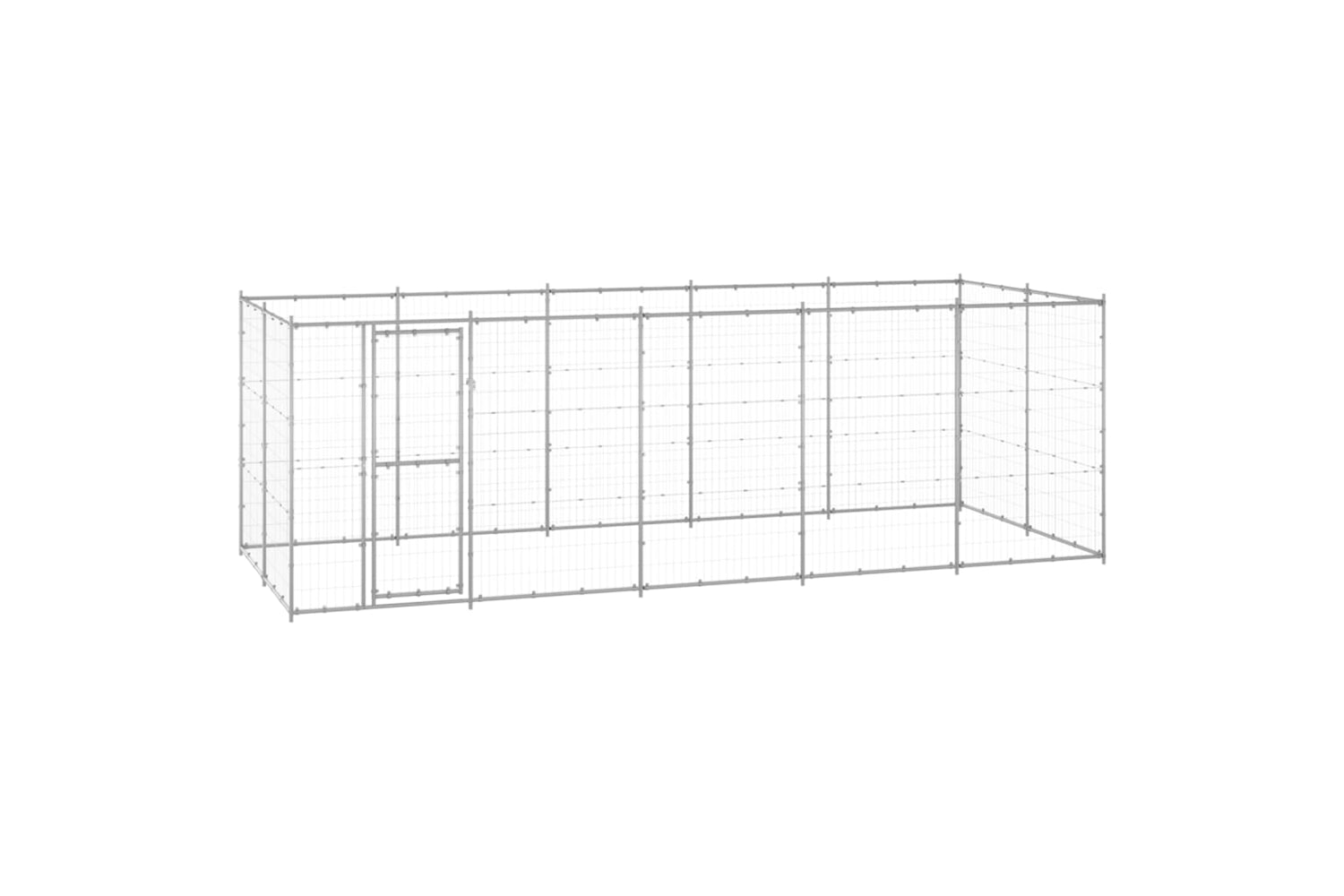 Vidaxl 3082309 Outdoor Dog Kennel Galvanised Steel 12.1 M2