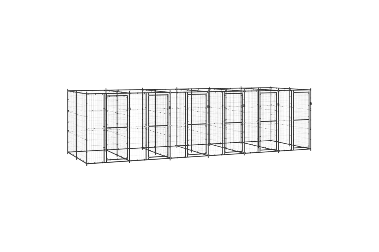 Vidaxl 3082264 Outdoor Dog Kennel Steel 14.52 M2