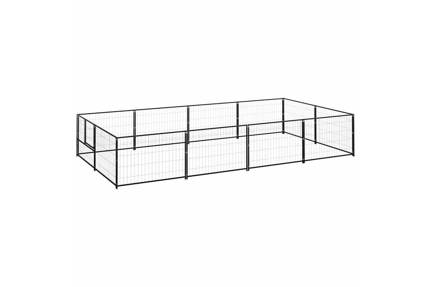 Vidaxl 3082111 Dog Kennel Black 8 M2 Steel