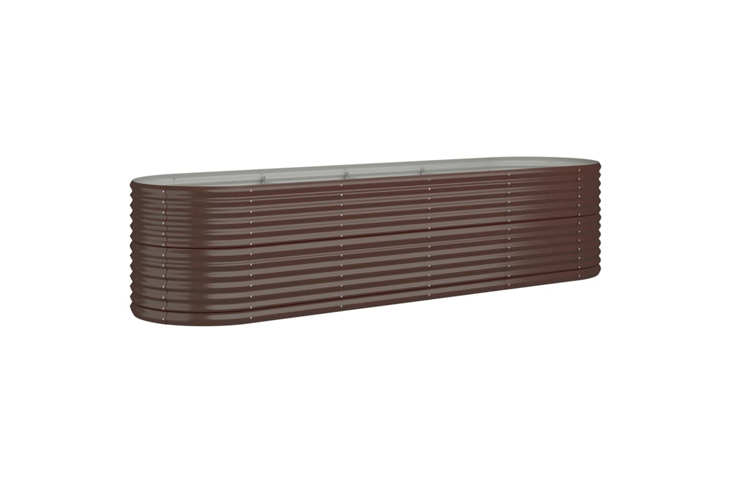 vidaXL 318960 Garden Raised Bed Powder-coated Steel 296x80x68cm Brown