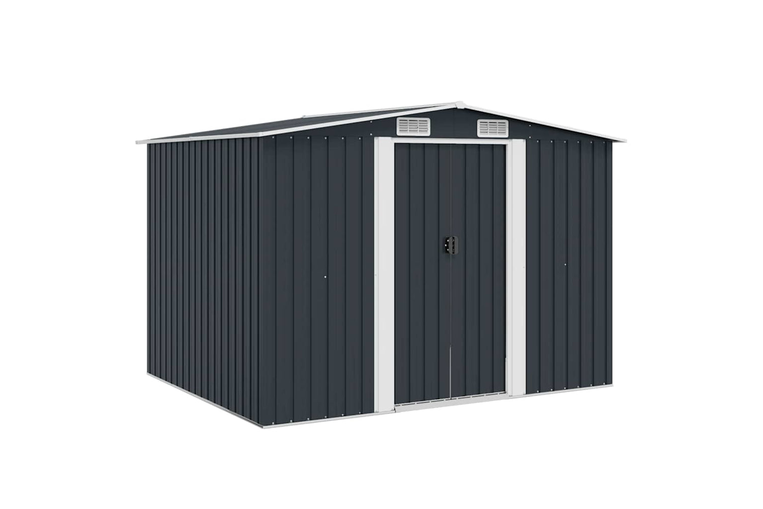Vidaxl Garden Storage Shed Anthracite Steel 257x205x178 Cm