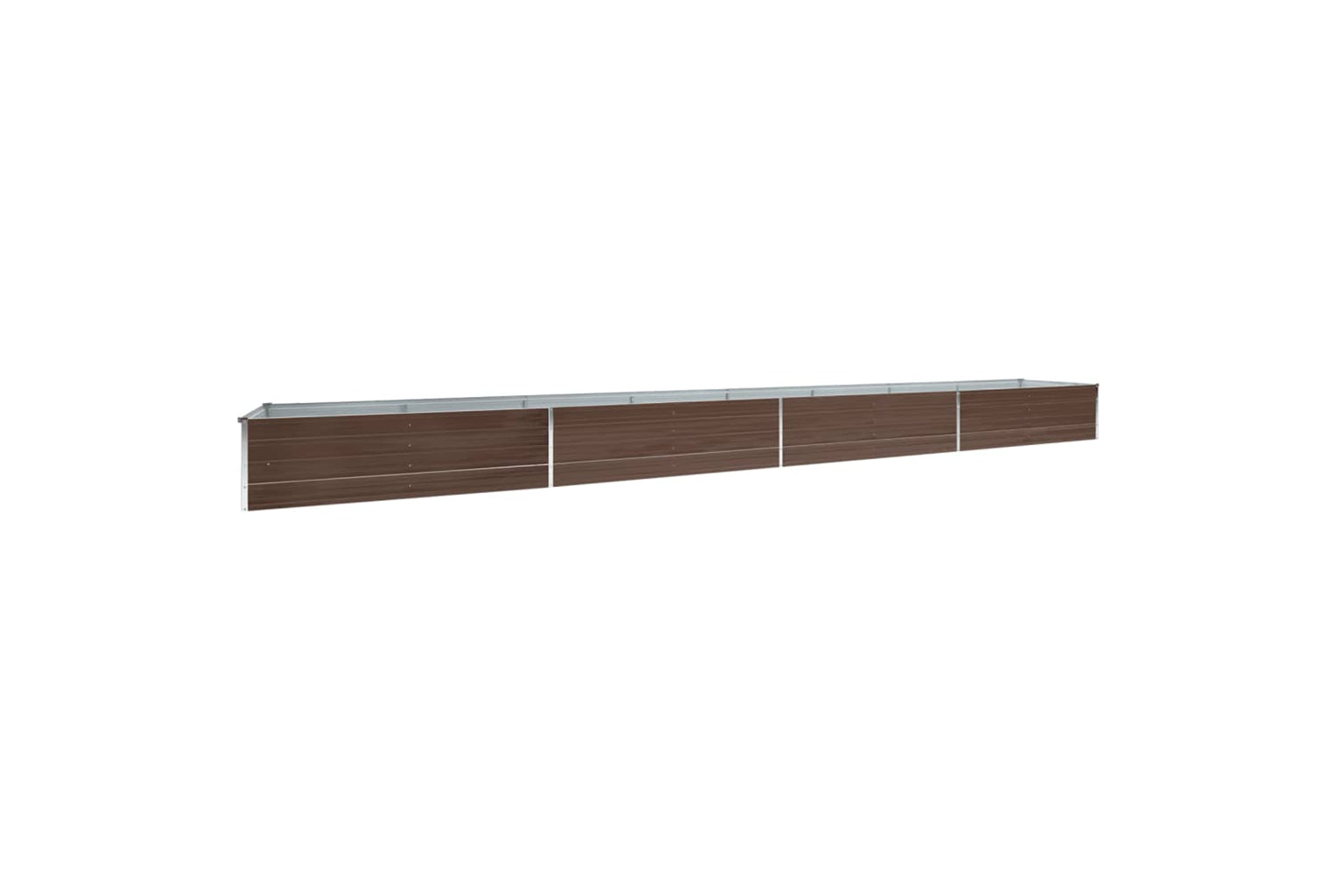 vidaXL 47074 Garden Raised Bed Galvanised Steel 600x80x45cm Brown