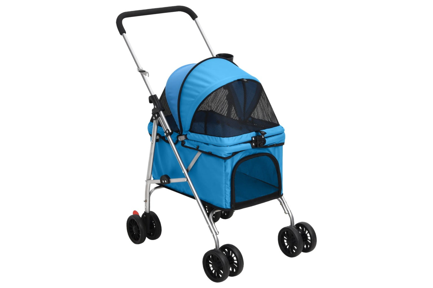 vidaXL 172200 Folding Dog Stroller Blue 76x50x100cm Oxford-2