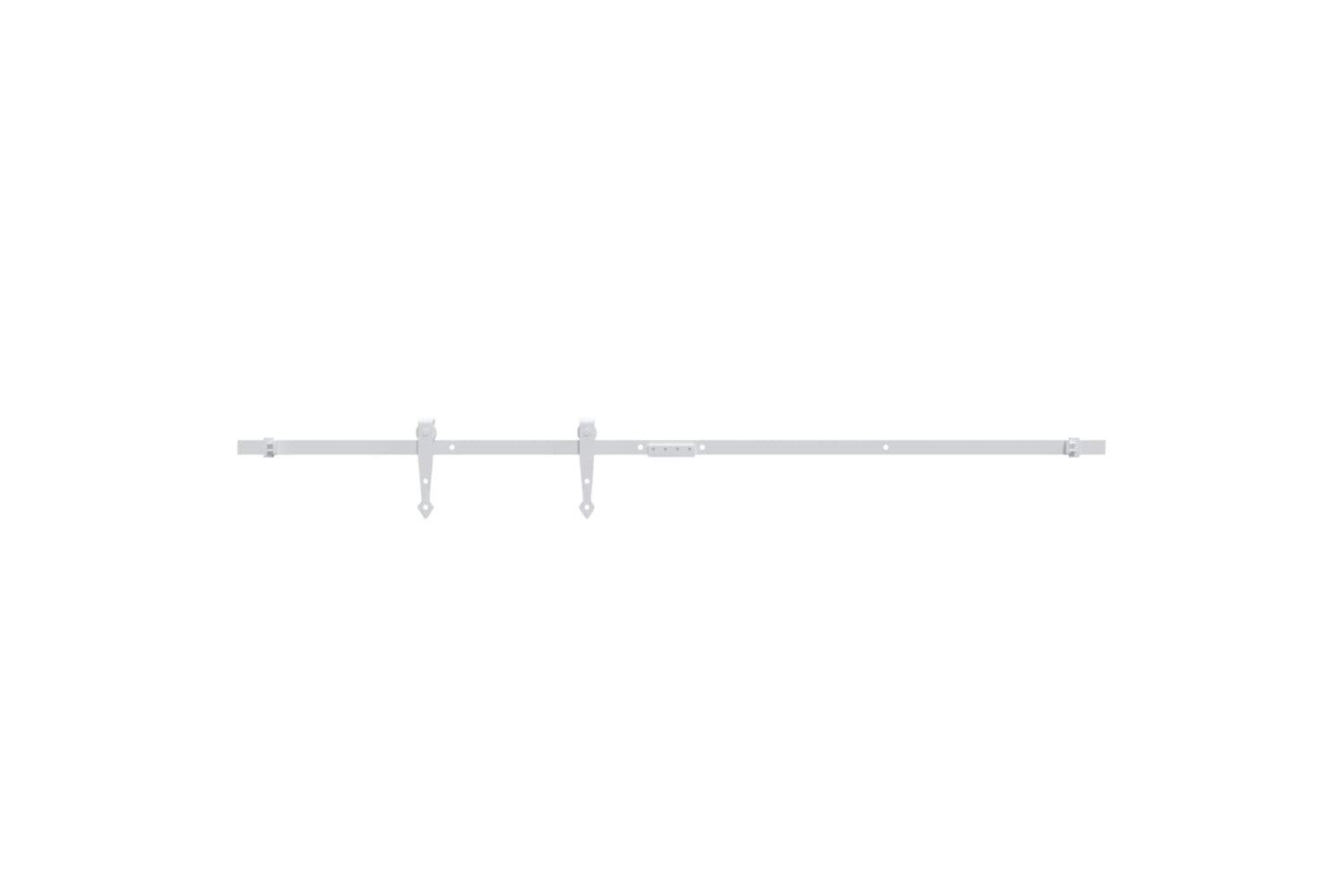 vidaXL 151701 Mini Sliding Cabinet Door Kit Carbon Steel White 122cm-2