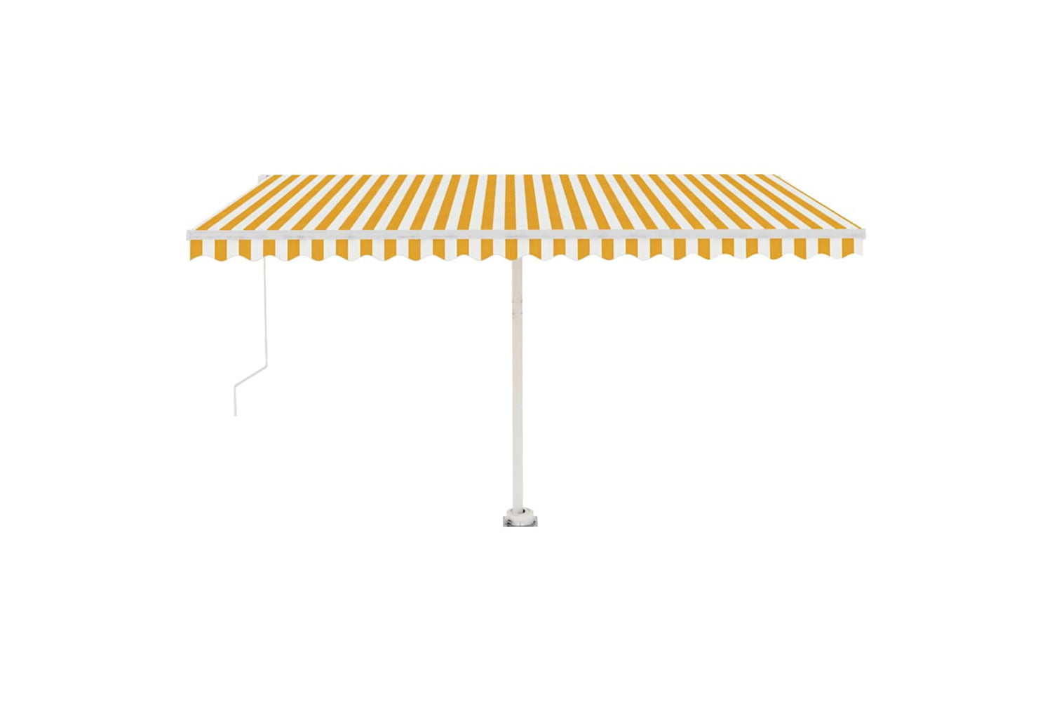 vidaXL 3069623 Manual Retractable Awning With Led 400x350cm Yellow And White