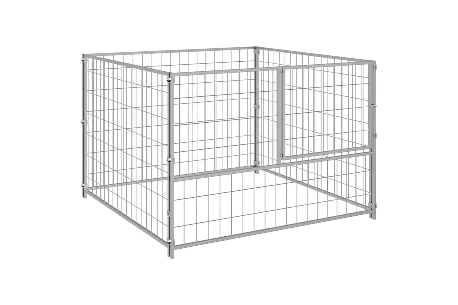 Vidaxl Dog Kennel Silver 100x100x70 Cm Steel