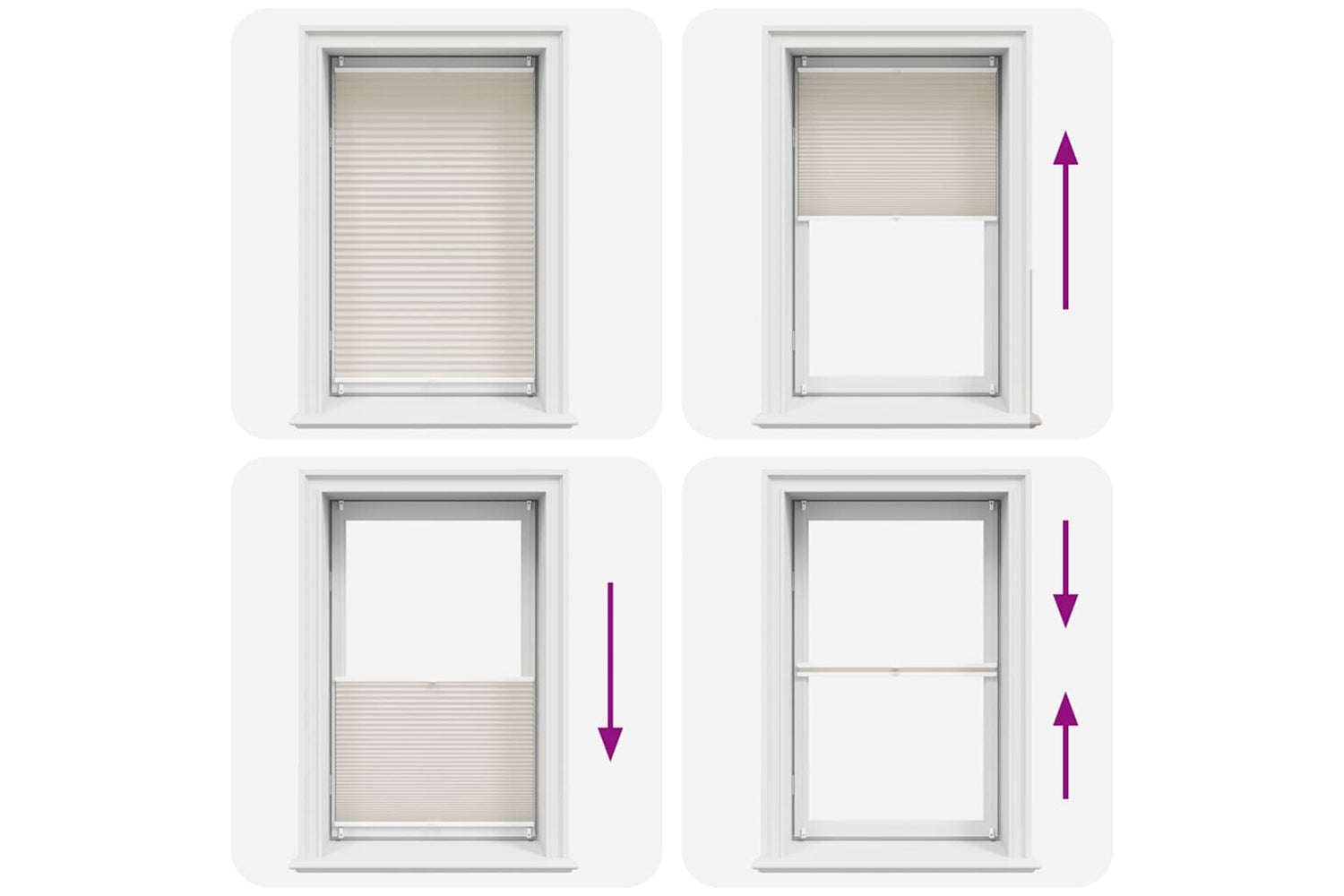 Vidaxl Plisse Blind 90x100cm Creme-5
