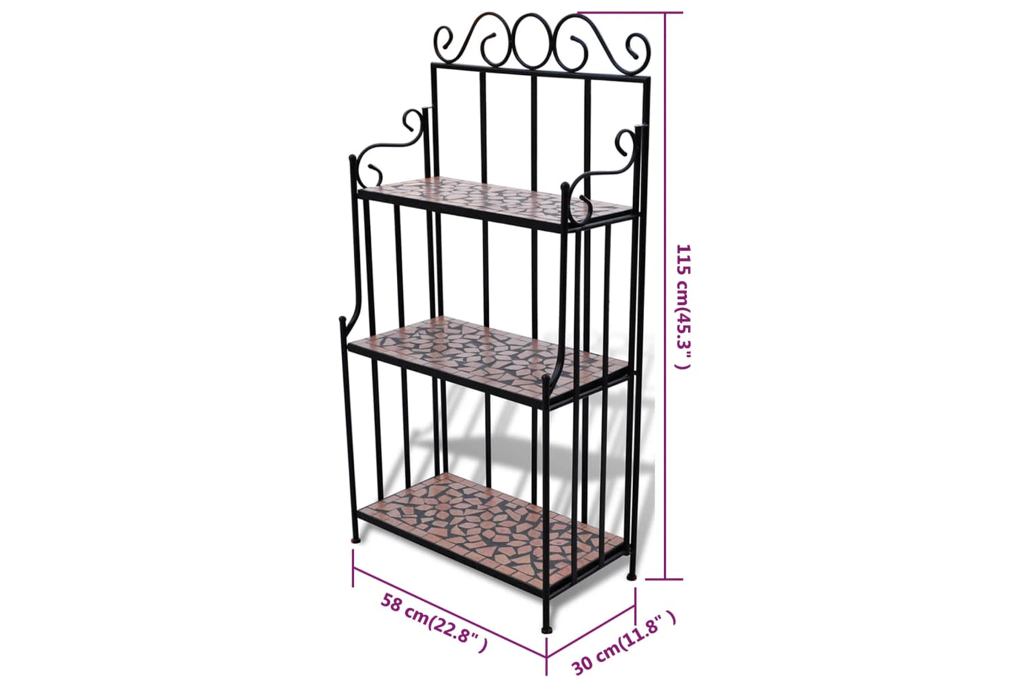 Vidaxl 41131 Plant Stand Plant Display Terracotta Colour Mosaic Pattern-5