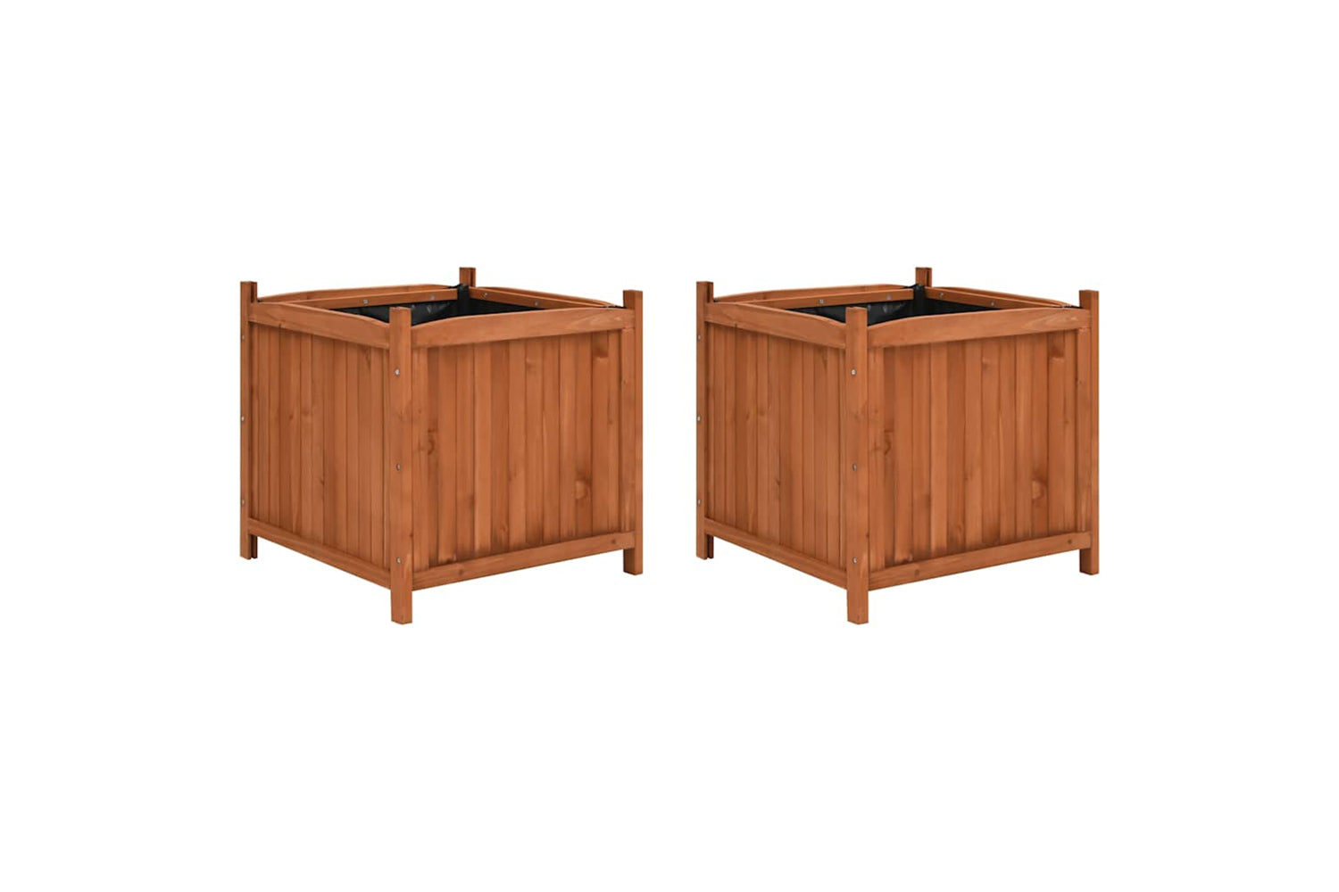 vidaXL 47250 Raised Beds 2 Pcs 50x50x50cm Firwood