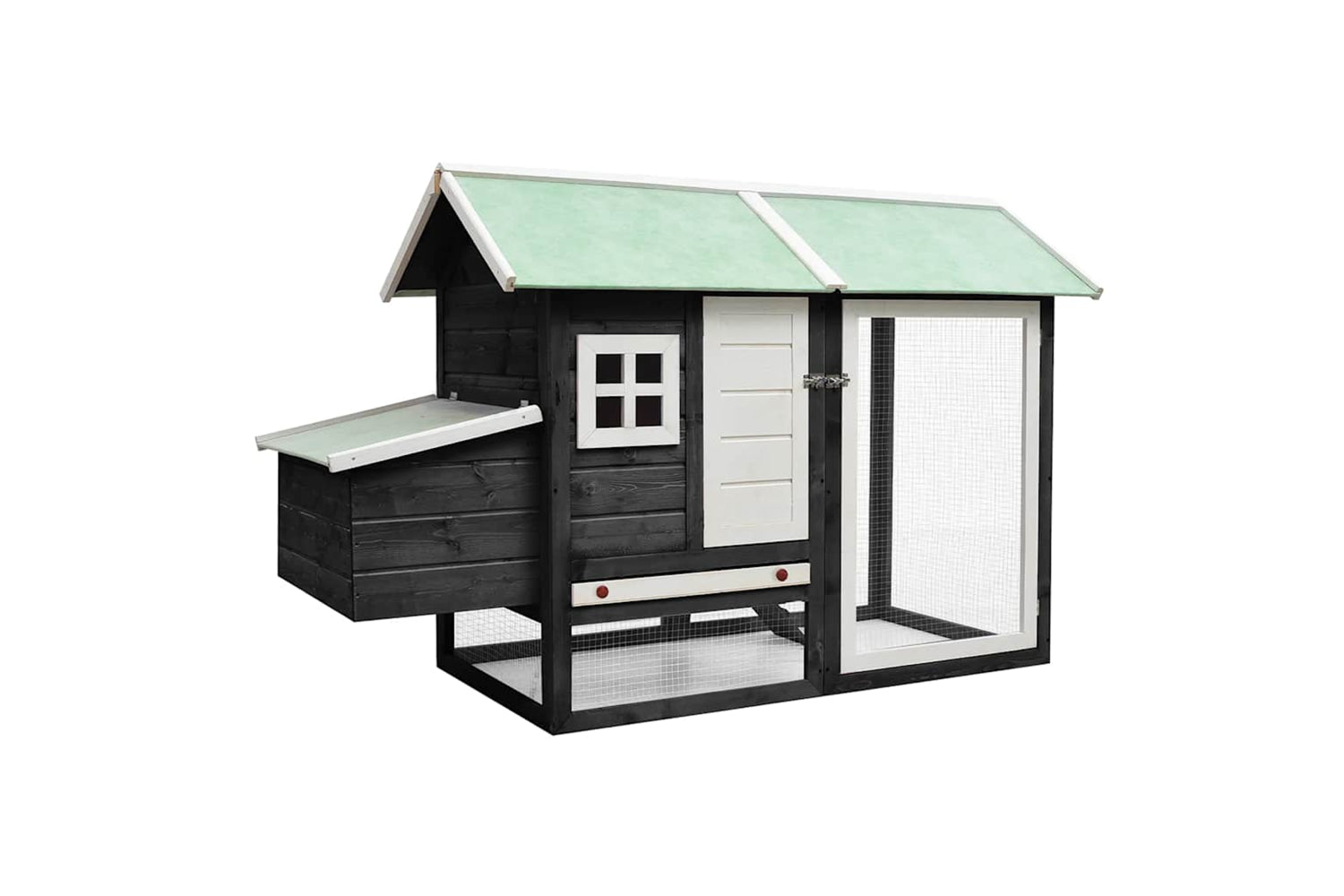 vidaXL 170861 Chicken Cage Grey 170x81x110cm Solid Pine & Fir Wood