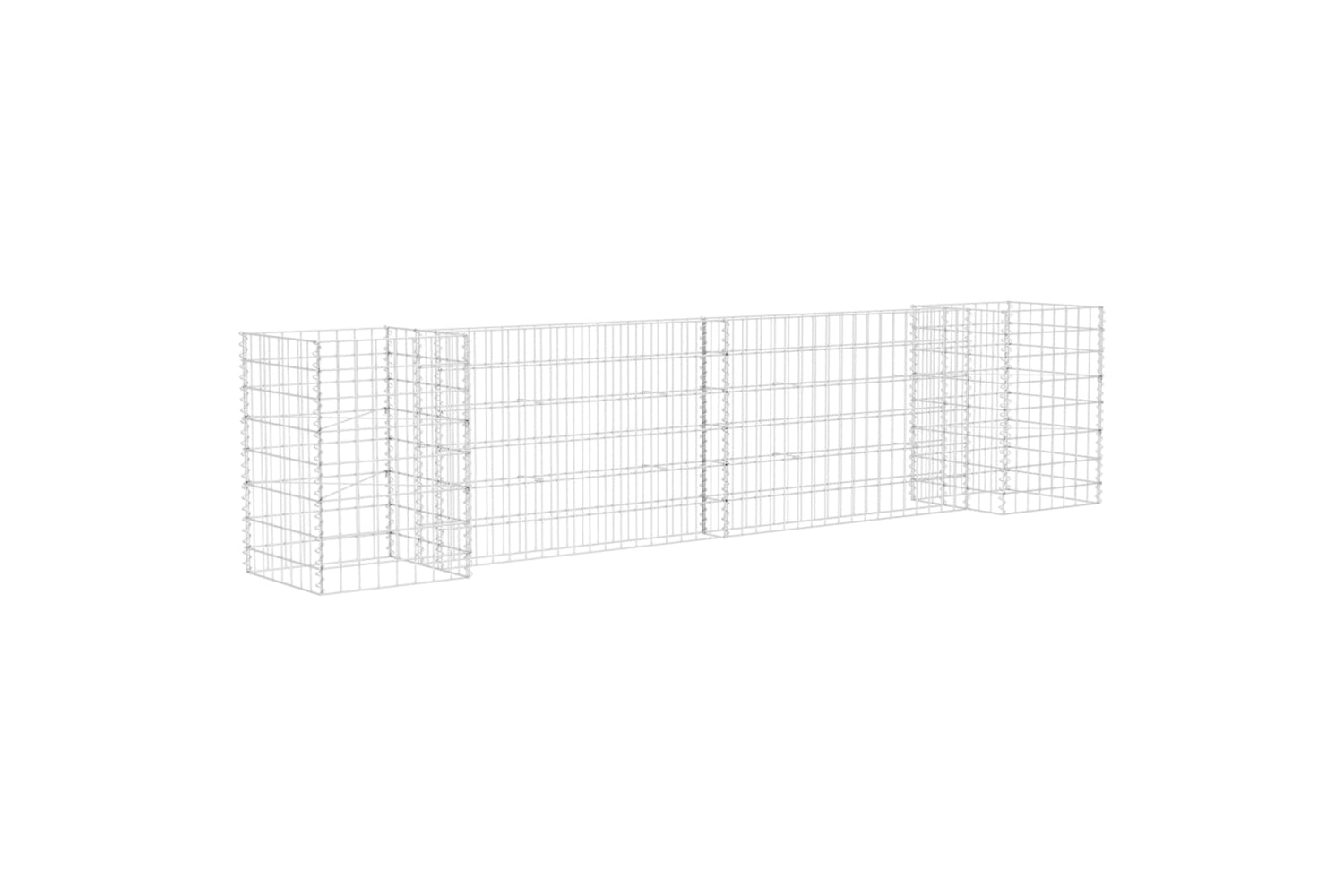 vidaXL 145659 H-shaped Gabion Planter Steel Wire 260x40x60cm