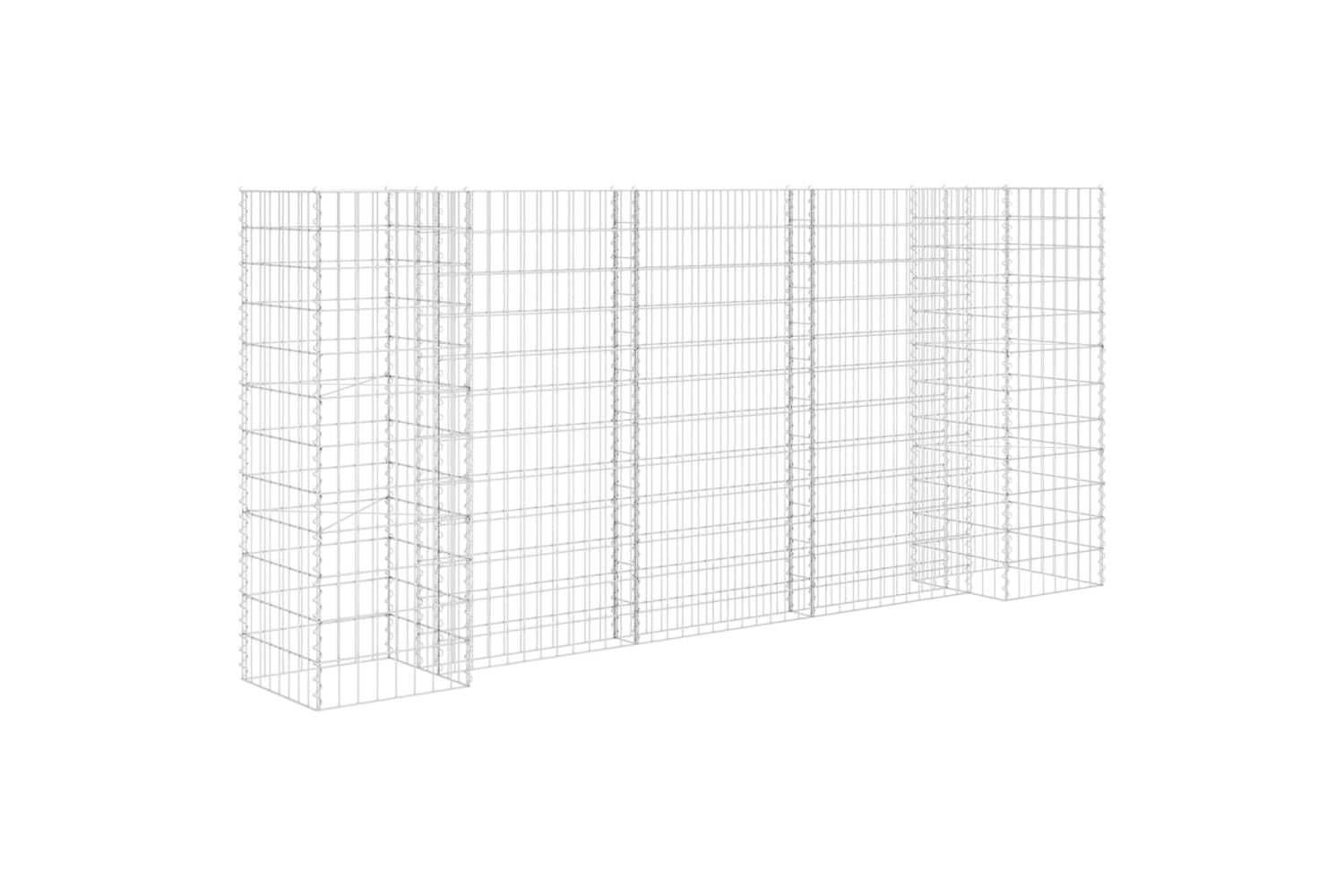 vidaXL 145662 H-shaped Gabion Planter Steel Wire 260x40x120cm