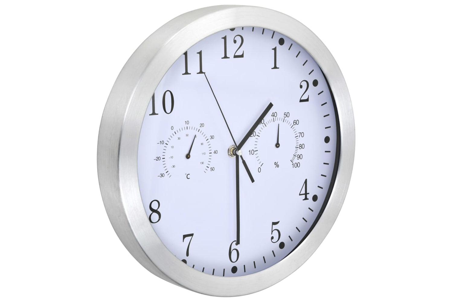 Vidaxl 50623 Wall Clock With Hygrometer and Thermometer 30 cm | White-2