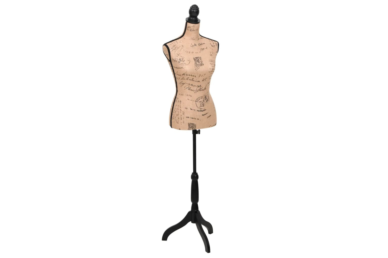 Vidaxl 30029 Ladies Bust Display Bust Brown Black Jute Female Mannequin Display
