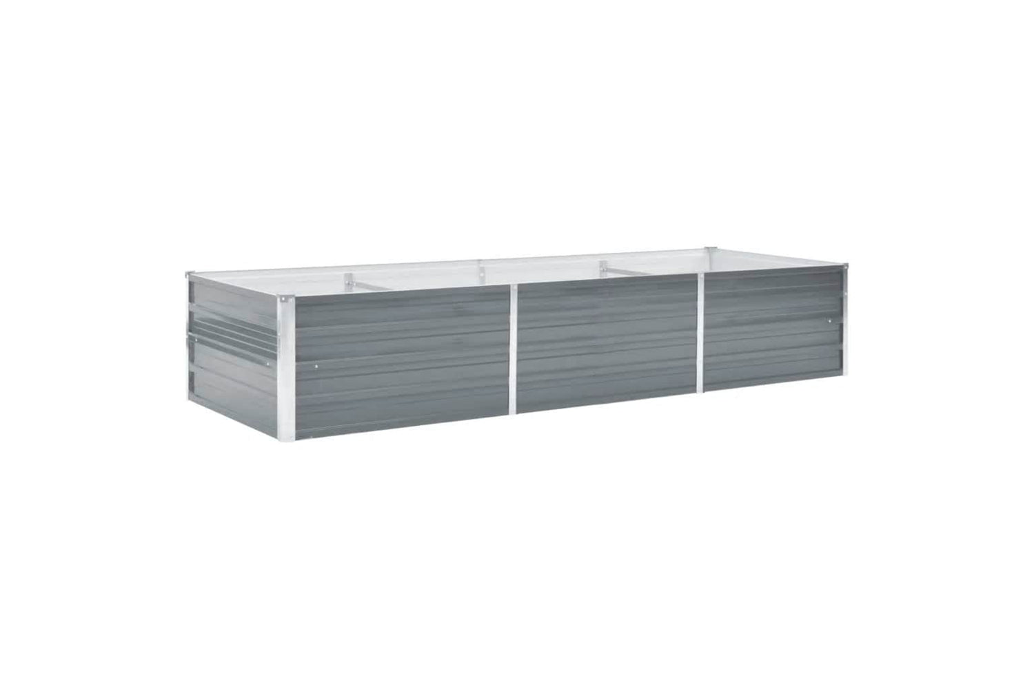 vidaXL 44842 Garden Raised Bed Galvanised Steel 240x80x45cm Grey