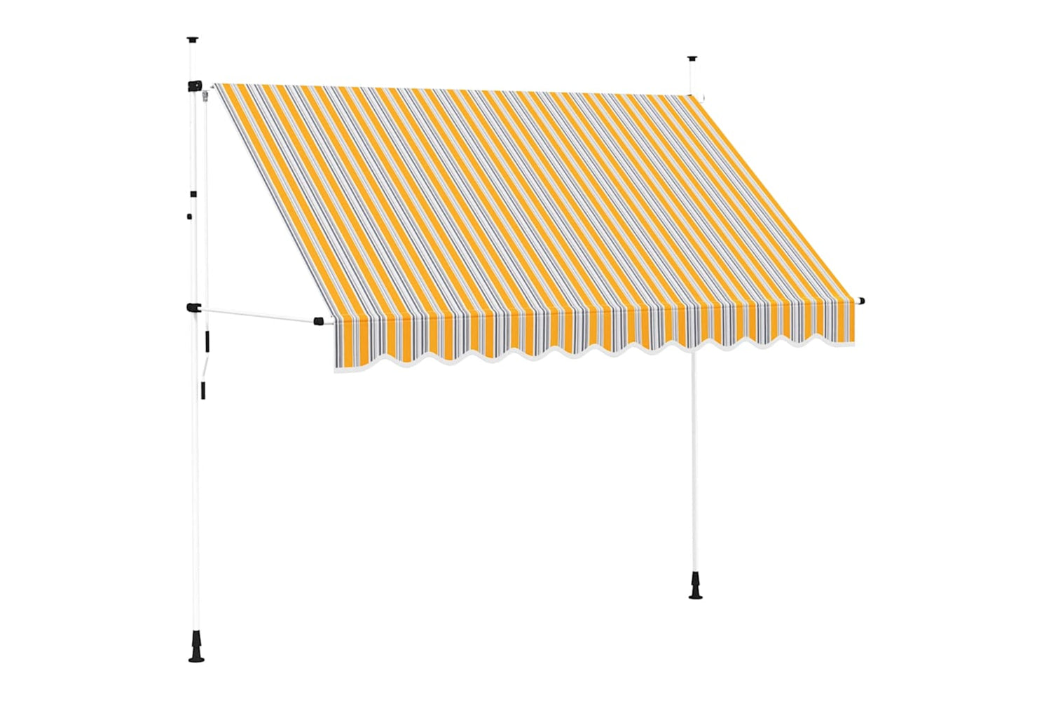 vidaXL 43228 Manual Retractable Awning 300cm Yellow And Blue Stripes
