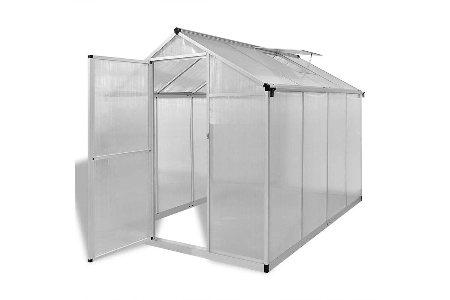Vidaxl Reinforced Aluminium Greenhouse With Base Frame 4.6 MÂ²