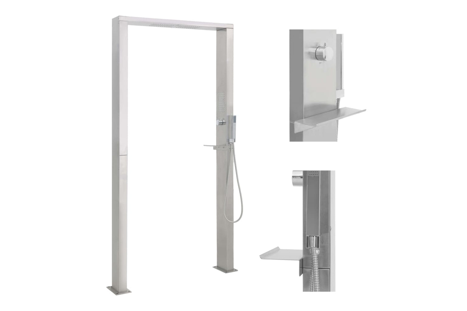 Vidaxl 48201 Outdoor Shower Stainless Steel Double Jets
