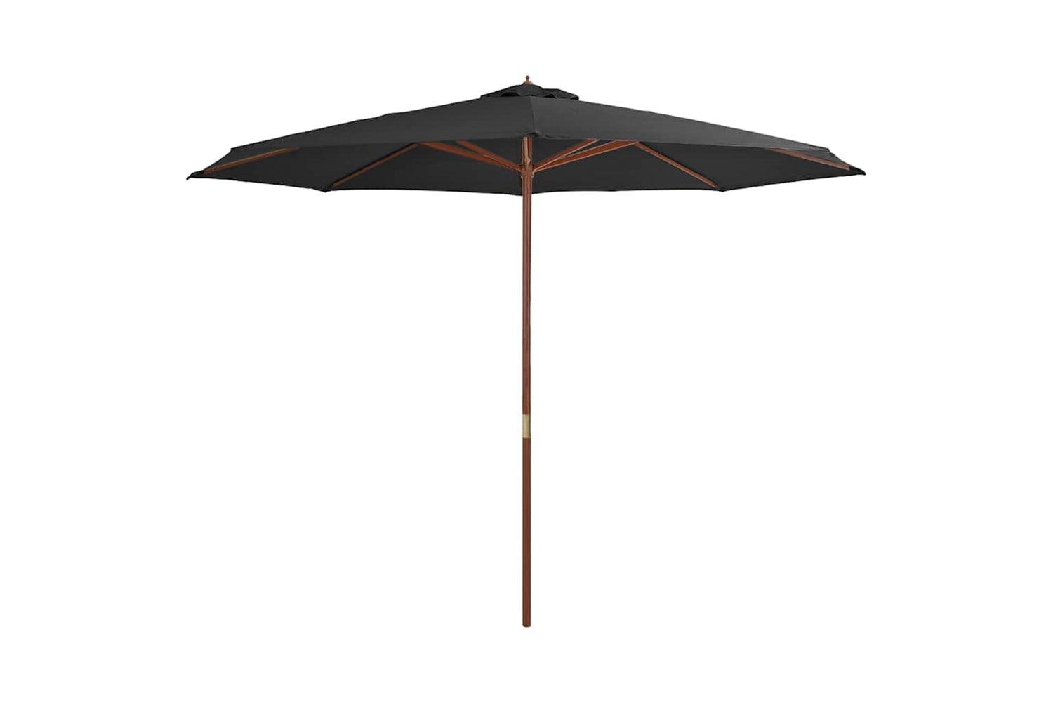 vidaXL 44529 Outdoor Parasol With Wooden Pole 350cm Anthracite
