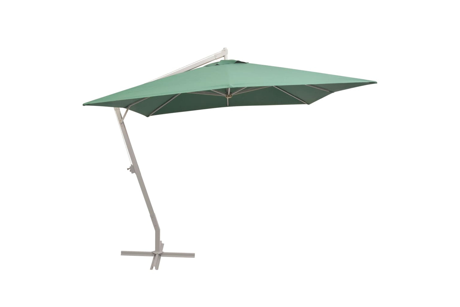 vidaXL 42973 Hanging Parasol 300x300cm Green Aluminium Pole