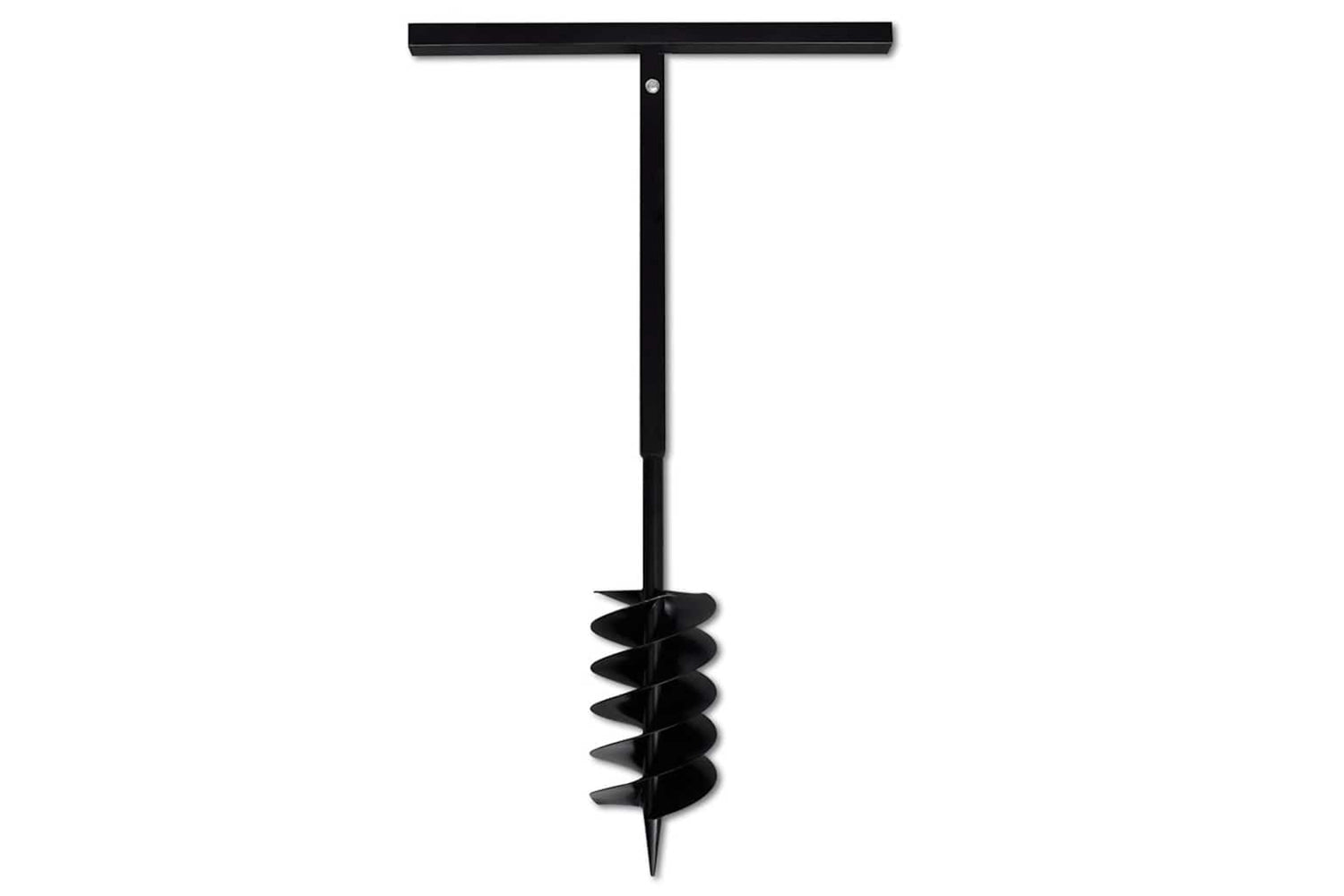 vidaXL 270529 Ground Drill With Handle 150mm With Extension Tube 13 M Steel-6