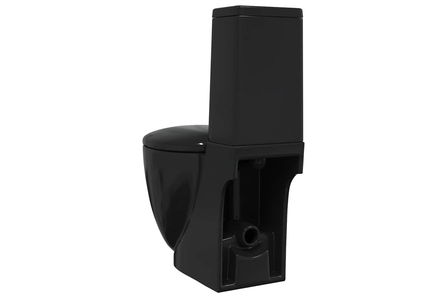Vidaxl 140298 Ceramic Toilet Back Water Flow Black-5