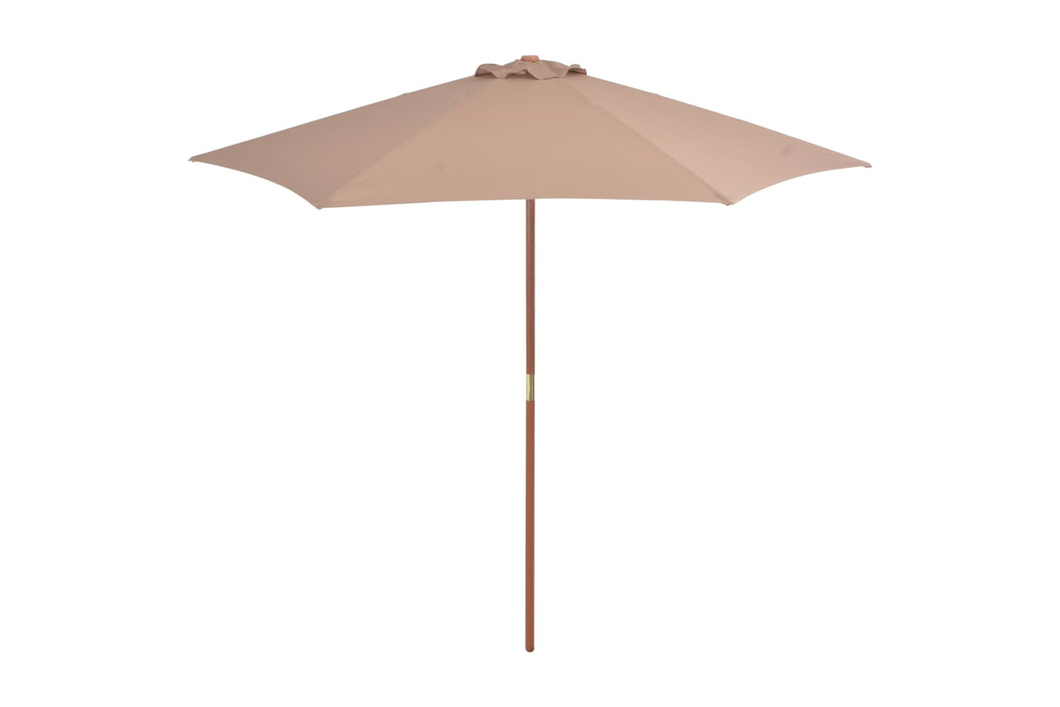 vidaXL 44516 Outdoor Parasol With Wooden Pole 270cm Taupe