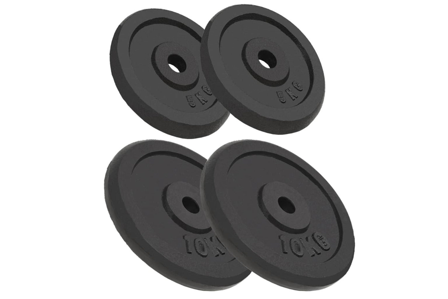 Vidaxl 91395 Weight Plates 4 Pcs 2x10 Kg+2x5 Kg Cast Iron-2