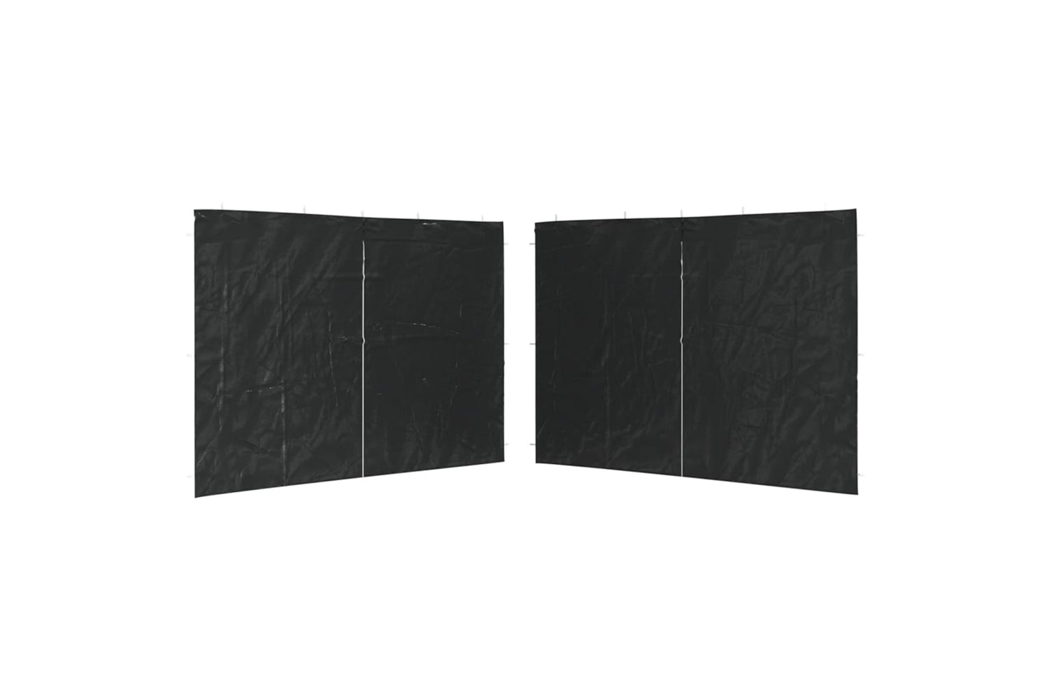 vidaXL Party Tent Sidewall 2 Pcs With Zipper Pe Anthracite