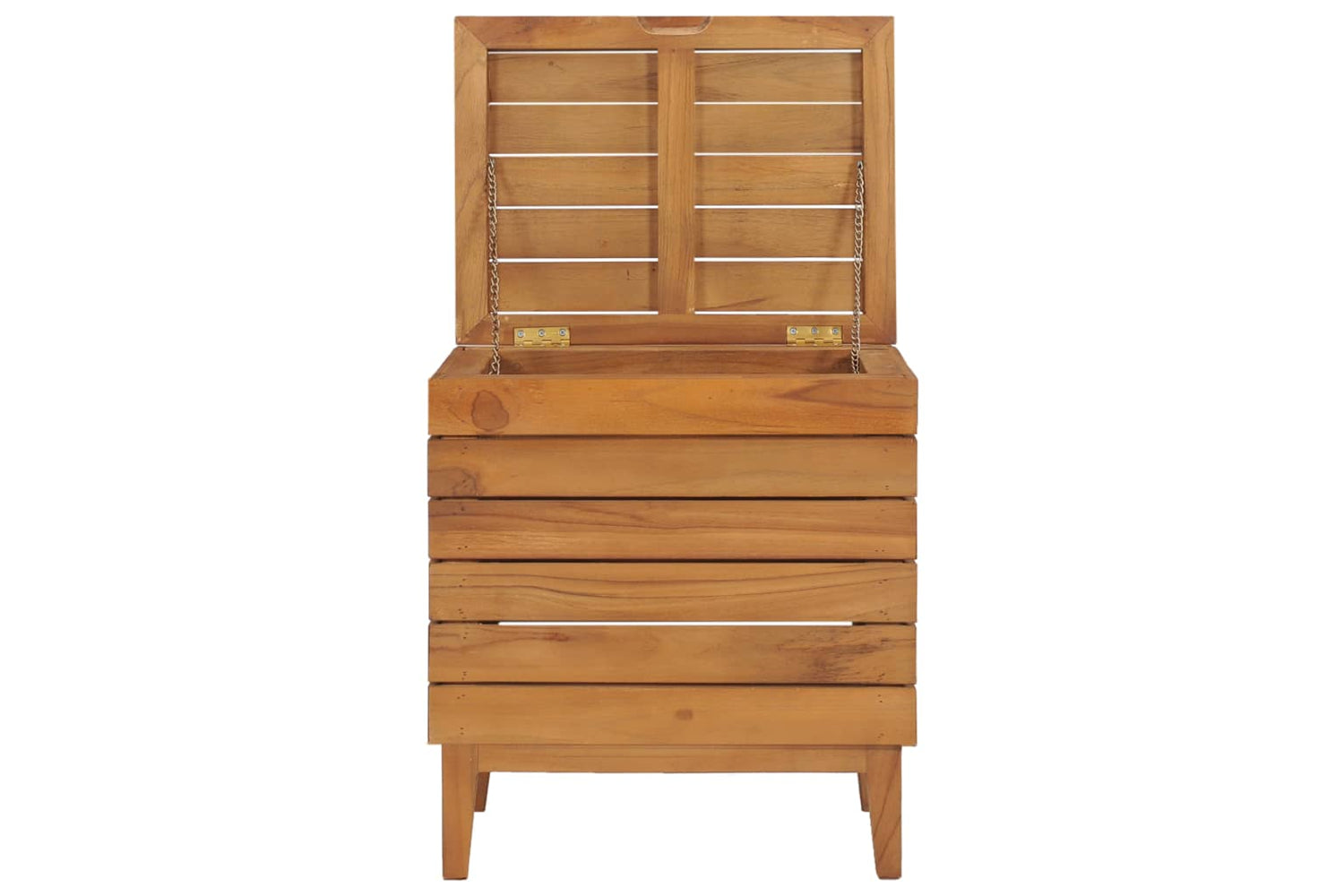 vidaXL 289075 Laundry Basket 40x30x45cm Solid Teak Wood-4