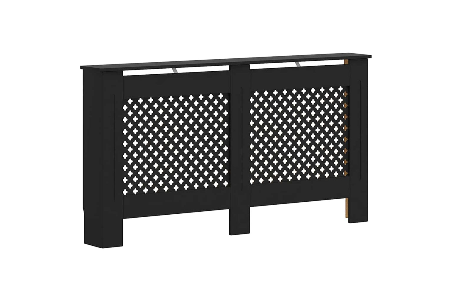 vidaXL Radiator Cover Black 152x19x81.5cm Mdf