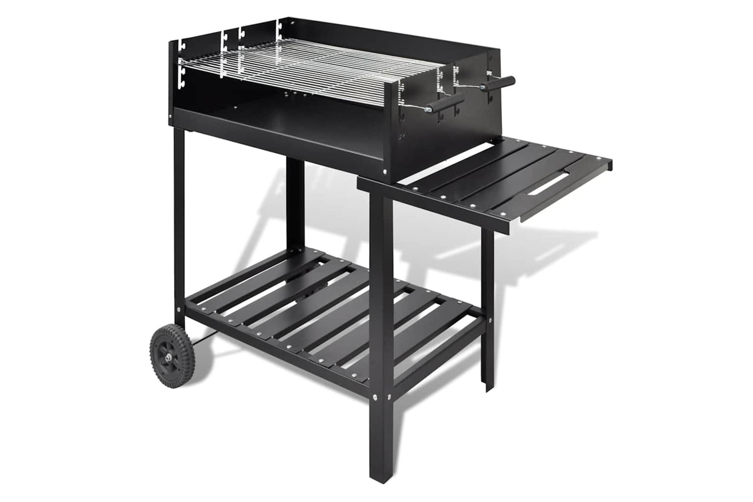 Vidaxl Bbq Stand Charcoal Barbecue 2 Wheels