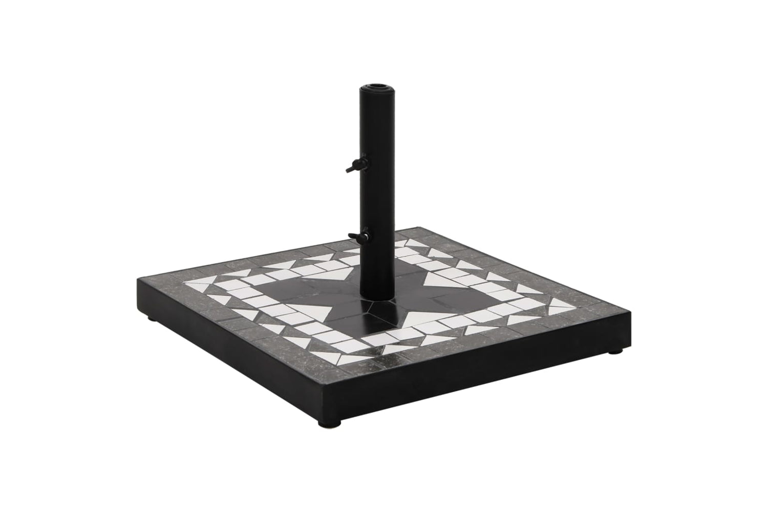 Vidaxl 362224 Parasol Base Black And White Square 12 Kg