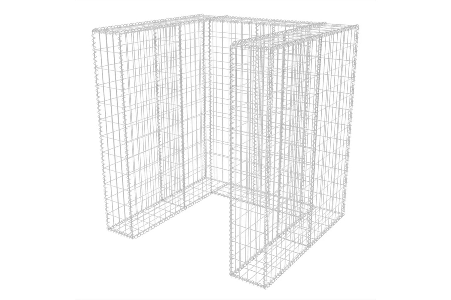 vidaXL 142558 Gabion Single Wheelie Bin Surround Steel 110x100x120cm