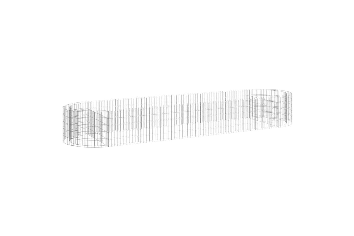 vidaXL 152042 Gabion Raised Bed Galvanised Iron 400x100x50cm