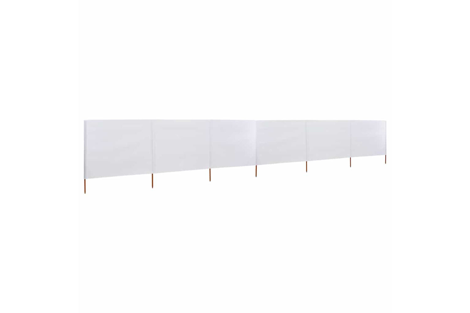 vidaXL 44543 6-panel Wind Screen Fabric 800x80cm White