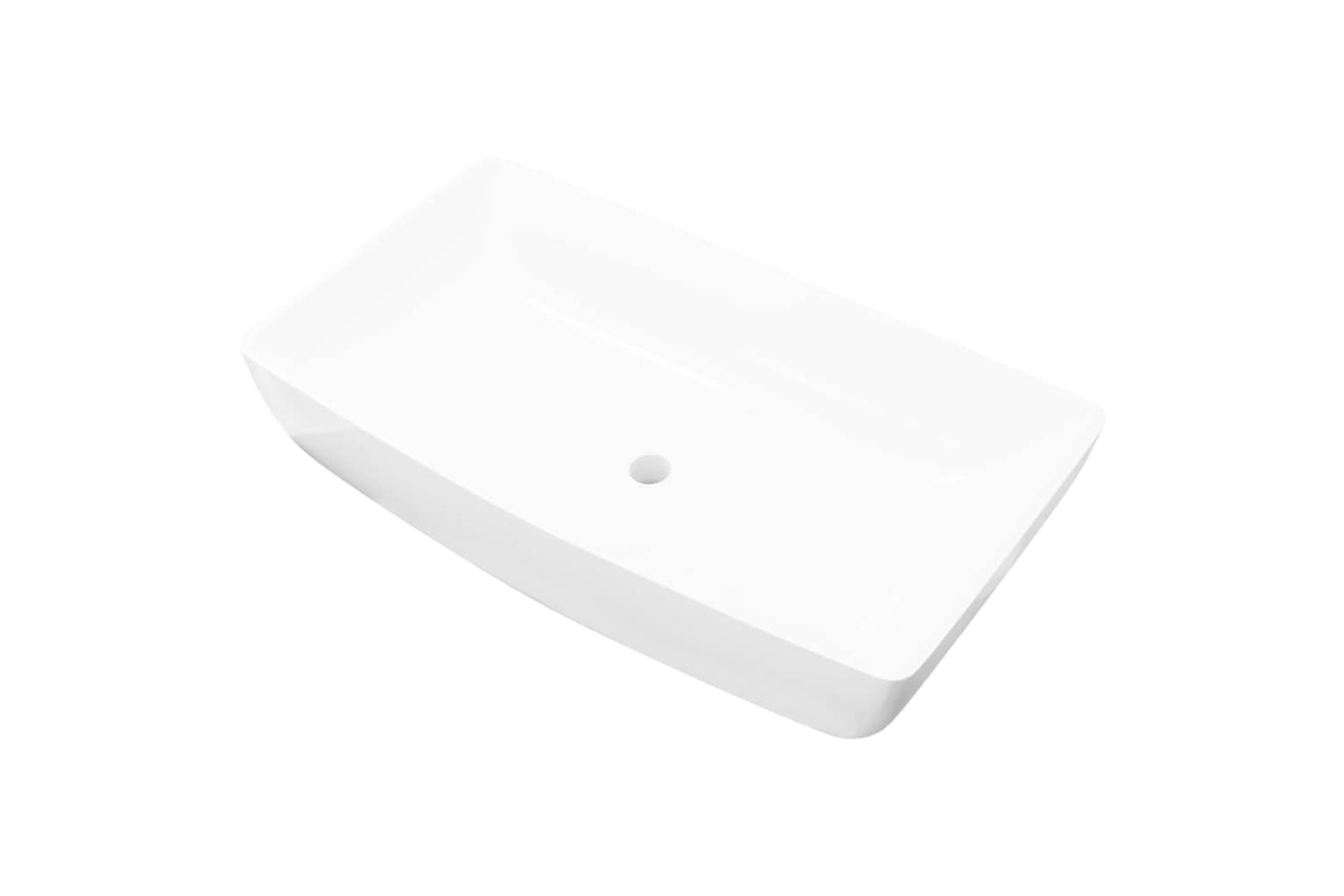 vidaXL 140691 Luxury Ceramic Basin Rectangular Sink White 71 X 39cm