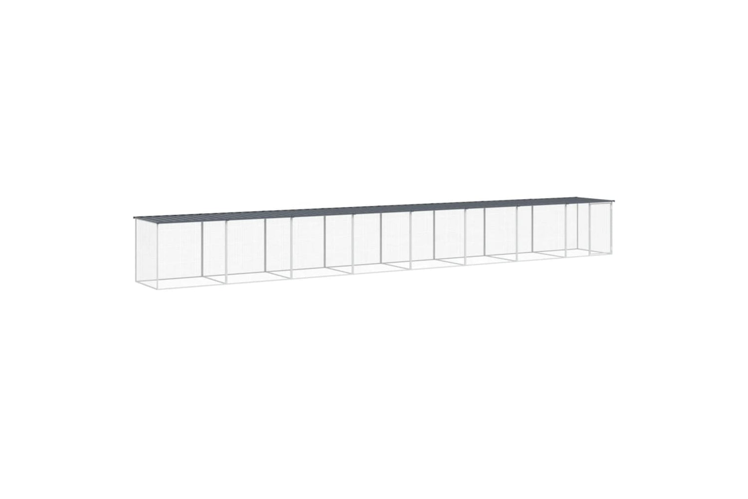 vidaXL 3189052 Chicken Cage With Roof Anthracite 803x98x90cm Galvanised Steel