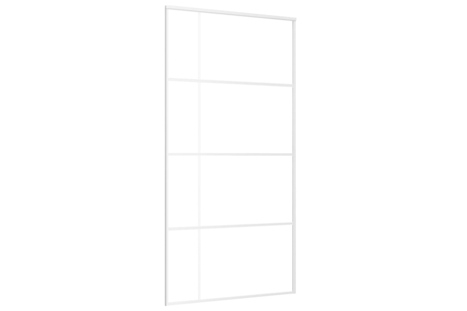 Vidaxl 151689 Sliding Door Frosted Esg Glass And Aluminium 102.5x205 Cm White-2