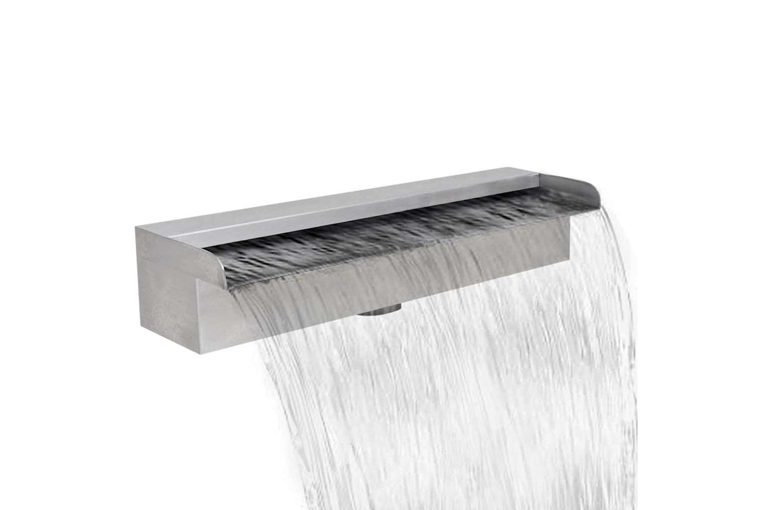 vidaXL 41666 Rectangular Waterfall Pool Fountain Stainless Steel 45cm