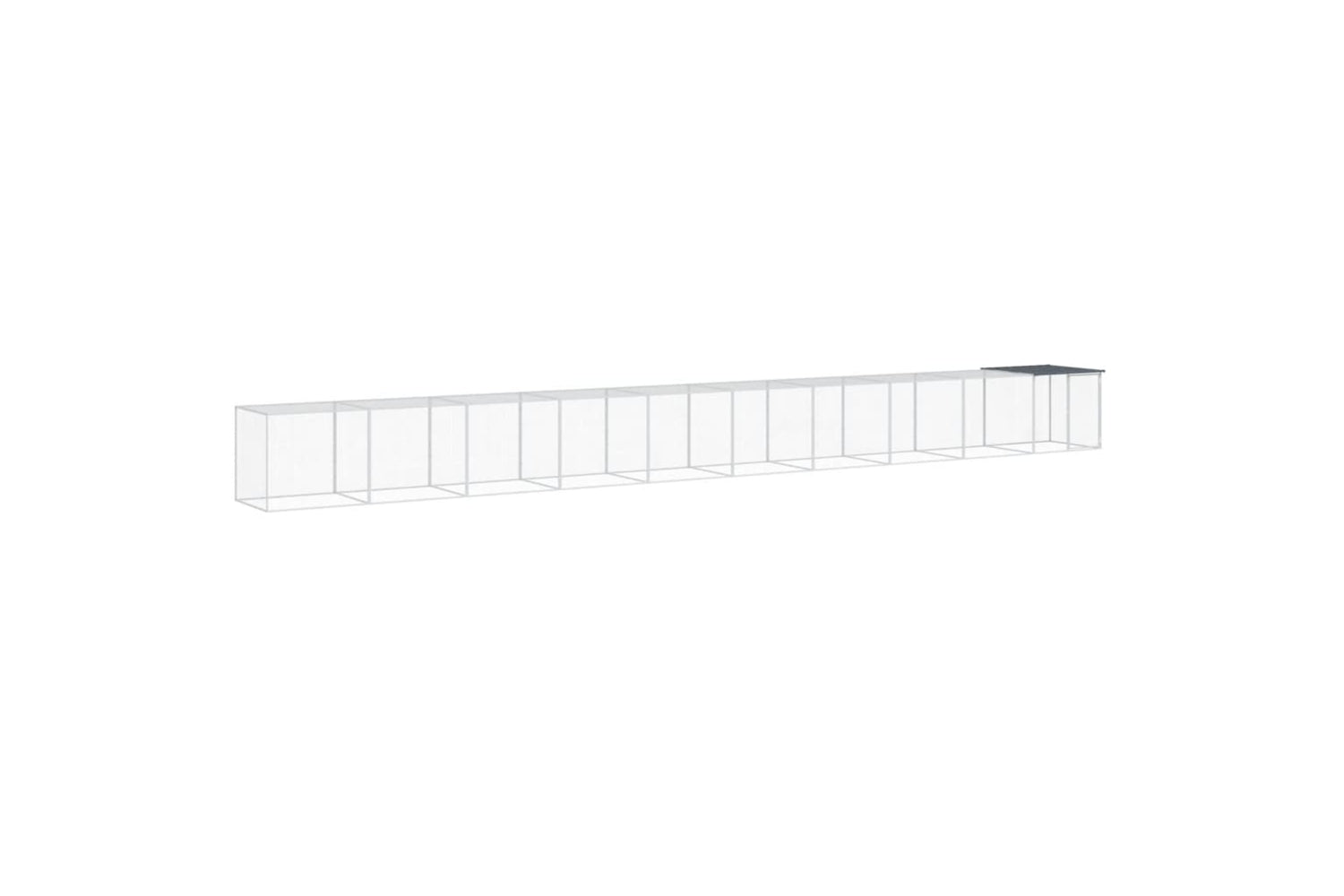 vidaXL 3189043 Chicken Cage With Roof Anthracite 1003x98x90cm Galvanised Steel