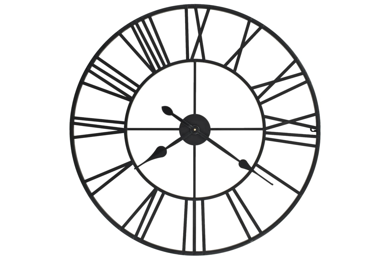 Vidaxl 50644 Vintage Wall Clock Metal 80 cm | Black
