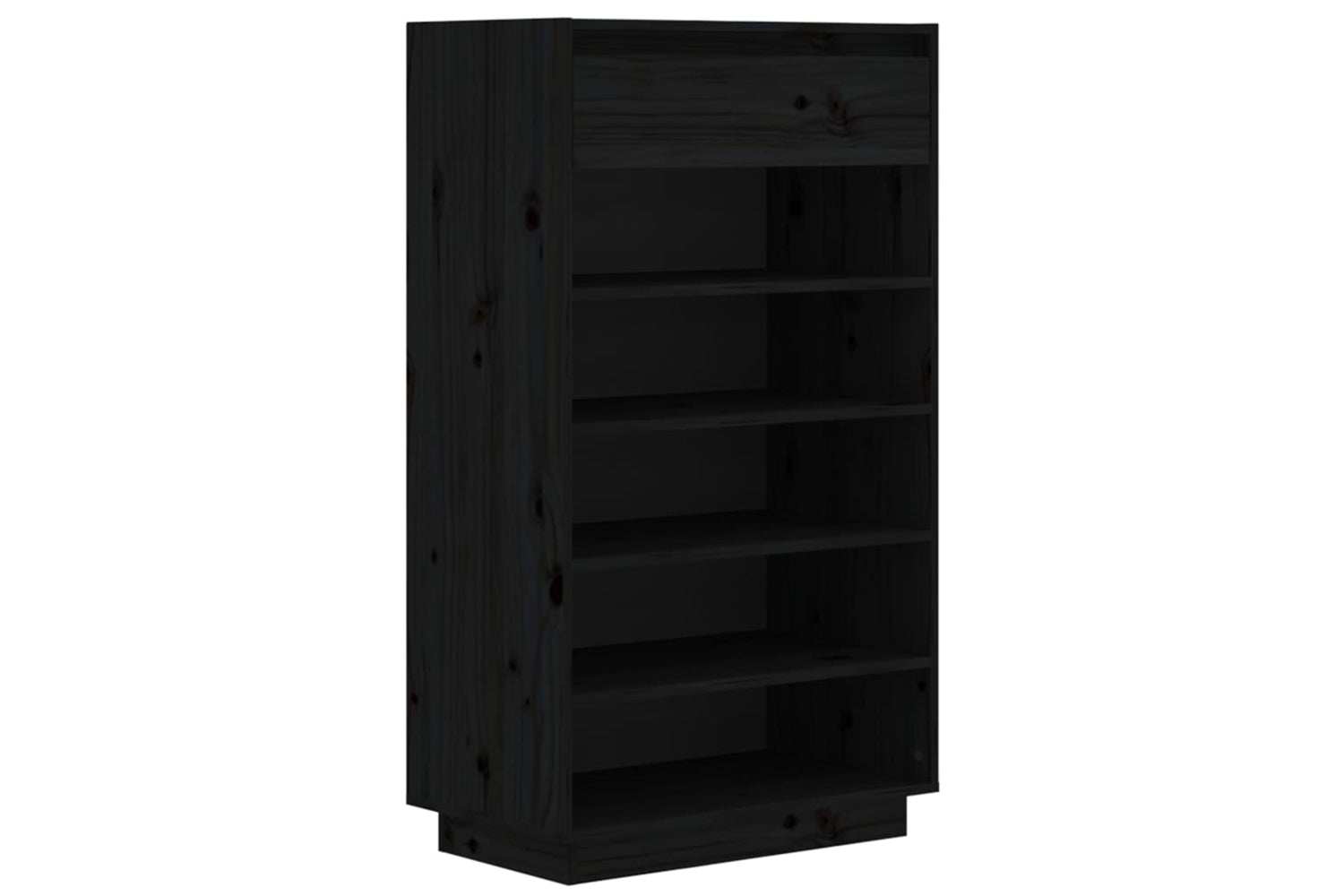 vidaXL 813554 Shoe Cabinet Black 60x34x105cm Solid Wood Pine