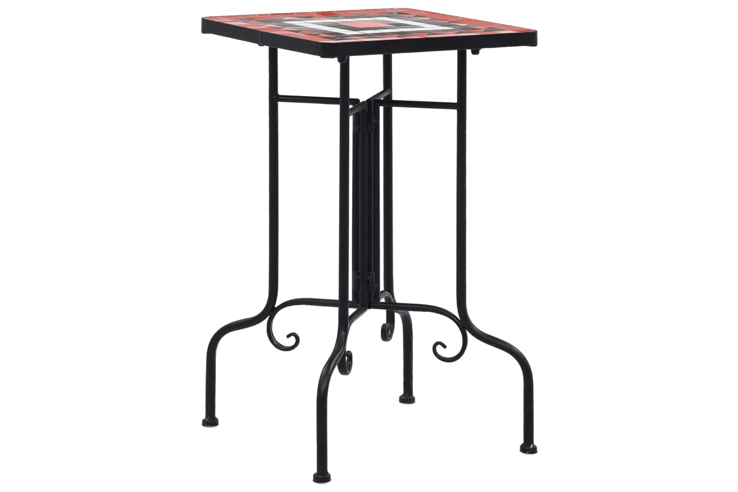 Vidaxl 46712 Mosaic Side Table Terracotta And White Ceramic