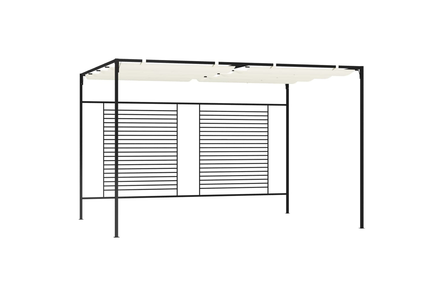 Vidaxl 313623 Gazebo With Retractable Roof 3x4x2.3 M Cream 180 G/mâ²