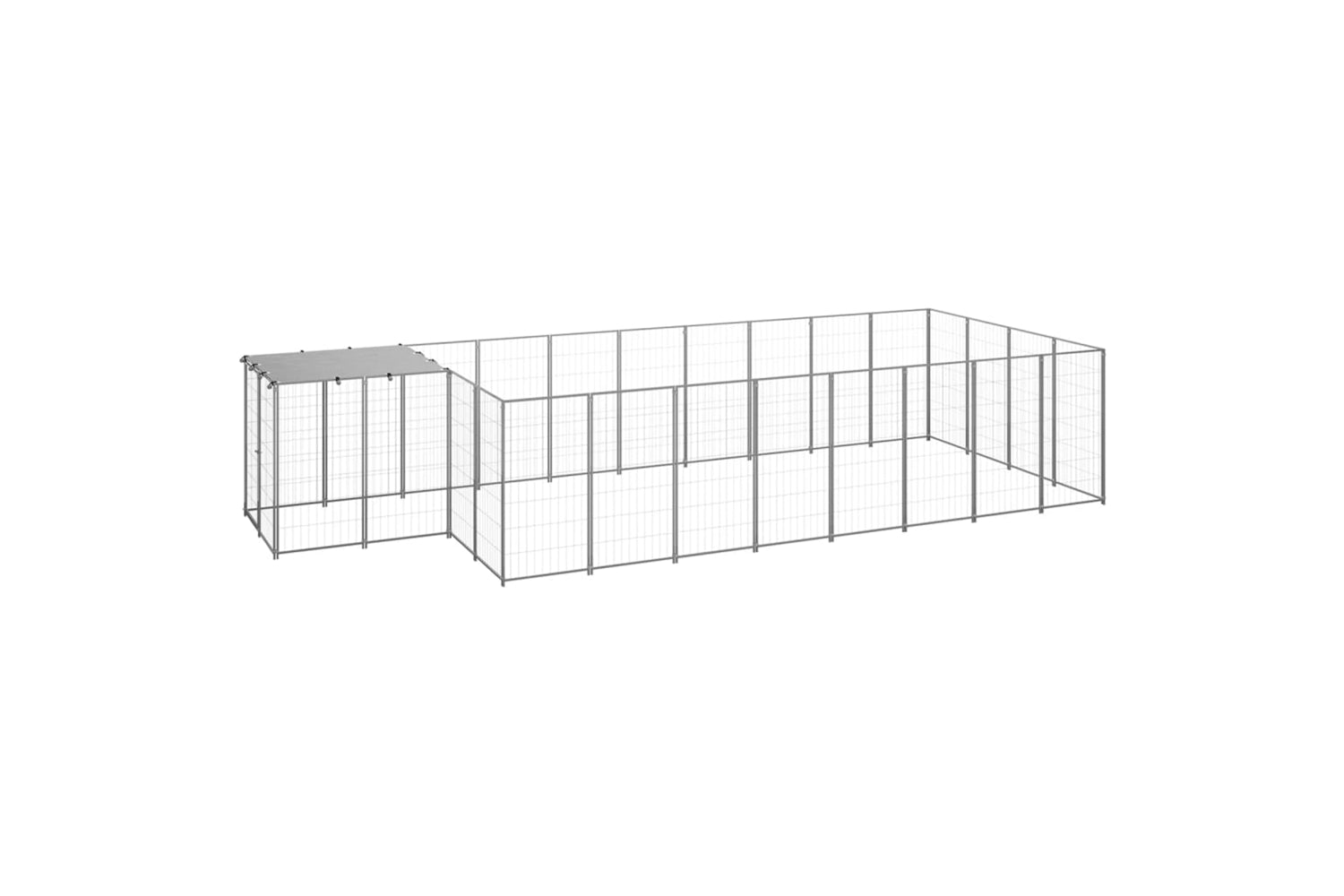 Vidaxl 3082210 Dog Kennel Silver 10.89 M2 Steel