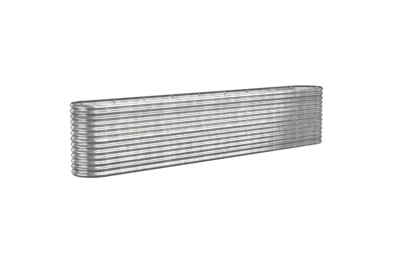 vidaXL 318912 Garden Raised Bed Powder-coated Steel 332x40x68cm Silver