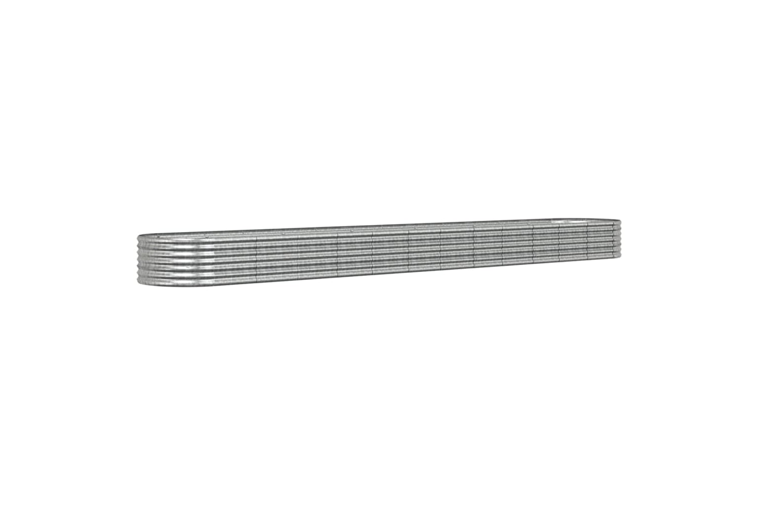 vidaXL 318942 Garden Raised Bed Powder-coated Steel 512x80x36cm Silver