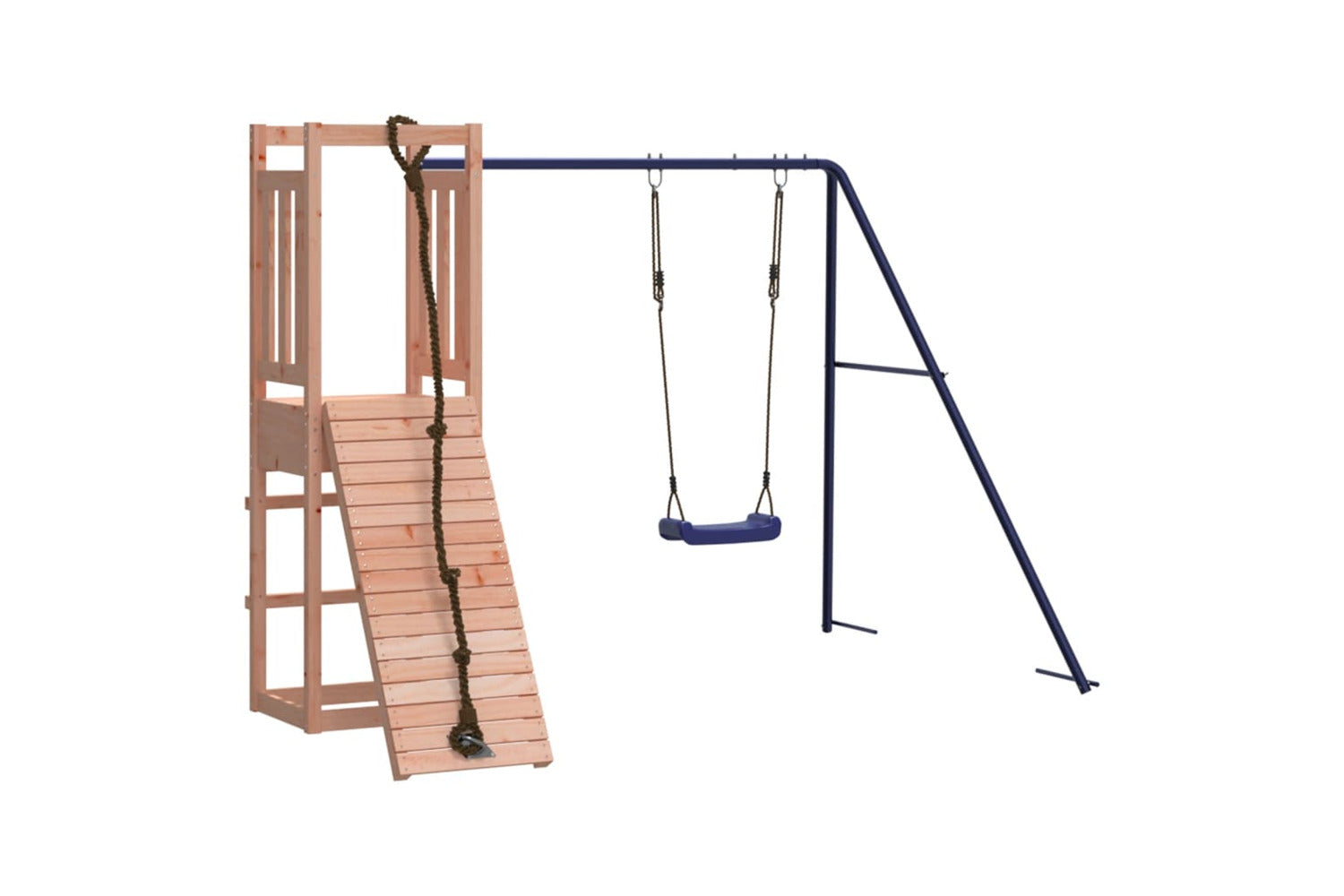 Vidaxl 3155949 Playhouse With Climbing Wall Swing Solid Wood Douglas-2