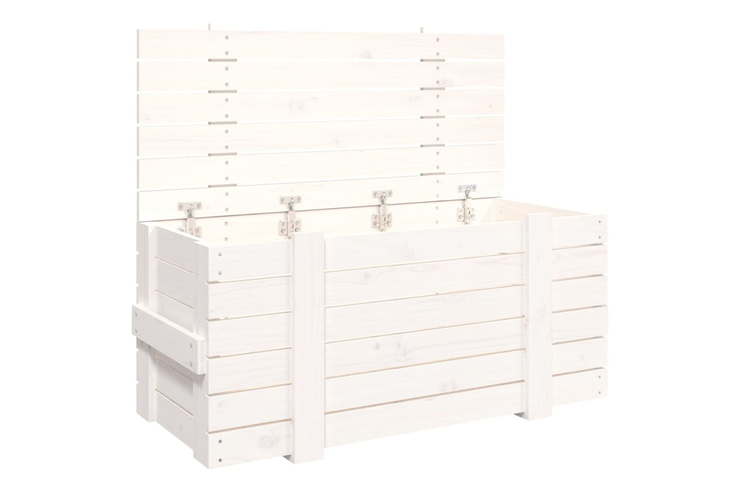 vidaXL 824999 Storage Box White 91x40.5x42cm Solid Wood Pine